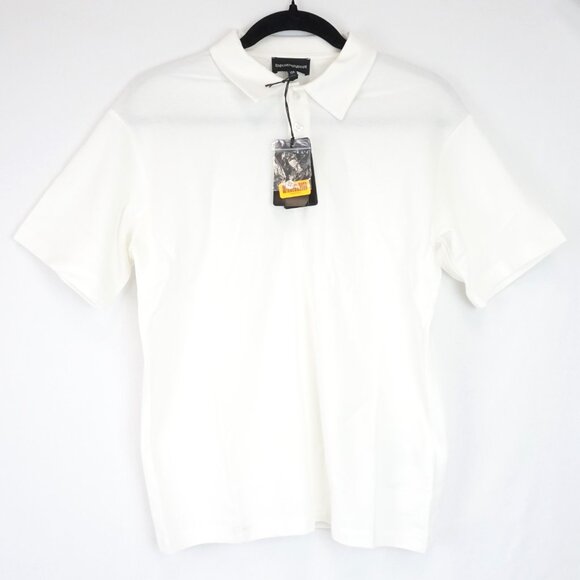 NWT Emporio Armani Kids Logo-Embroidered Polo Shirt in White Size US 12Y - Picture 1 of 10